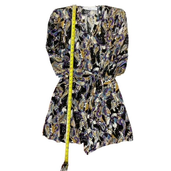 NEW IRO Damie Silk Multicolor Paisley Puff Sleeve Surplice Neckline - Picture 14 of 16